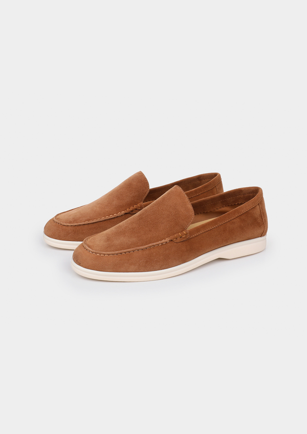 Herren Loafer - Stilvolle Wildleder Slipper in Karamell