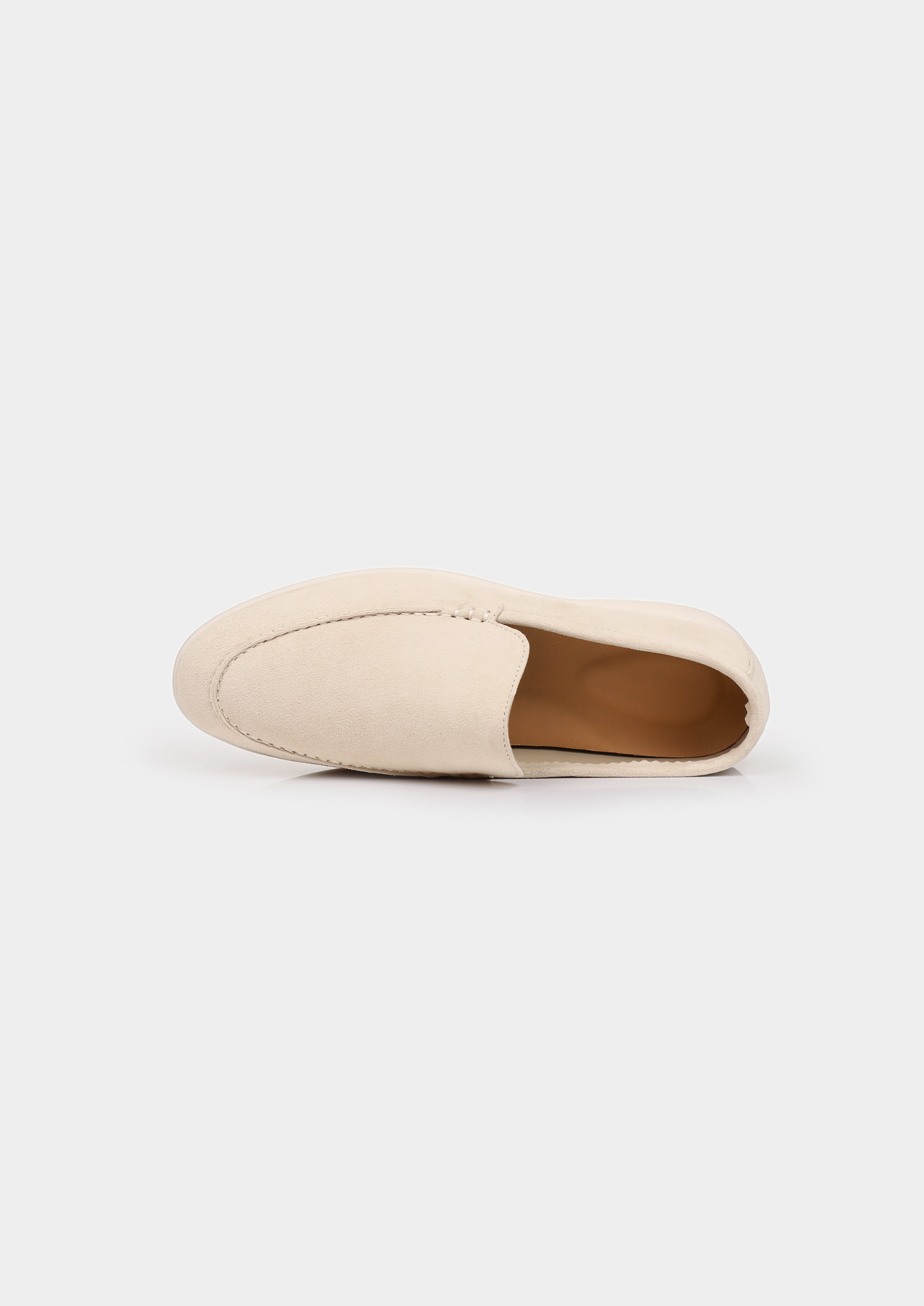 Herren Loafer Elfenbein - Wildleder Slipper für Männer
