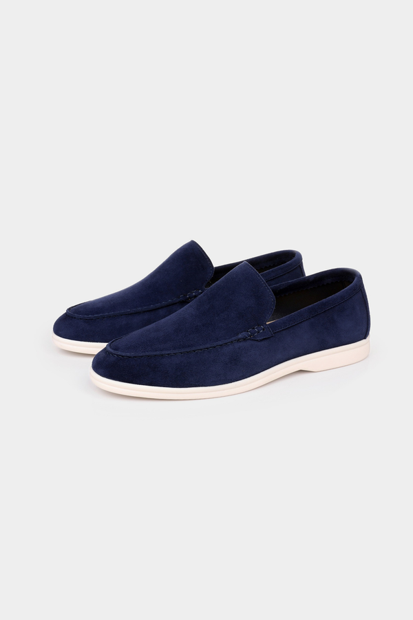 Herren Loafer Marineblau - Wildleder Schlupfschuh