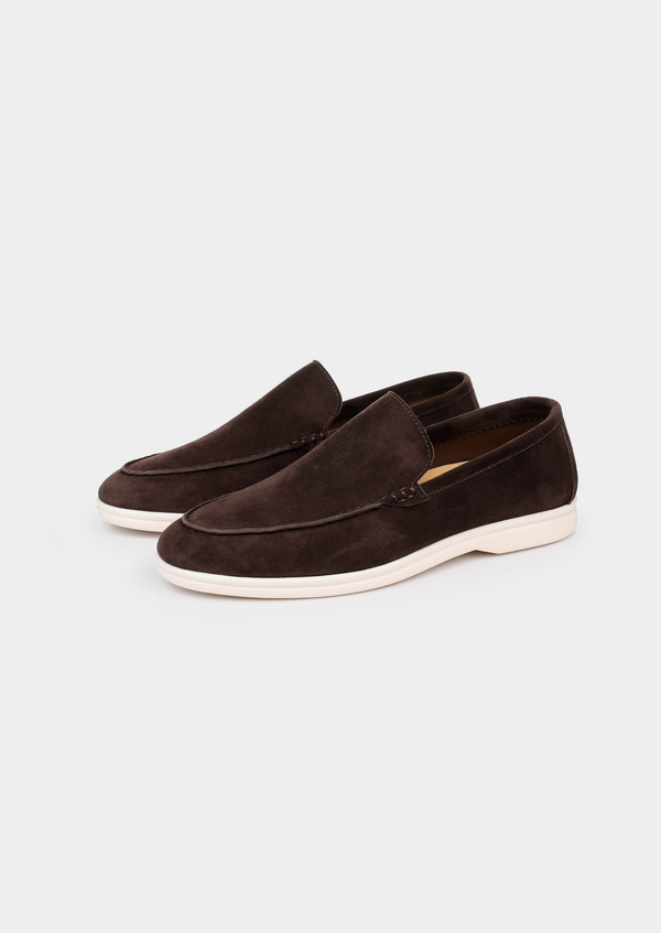 Herren Loafer aus Velours-Optik - Coffee