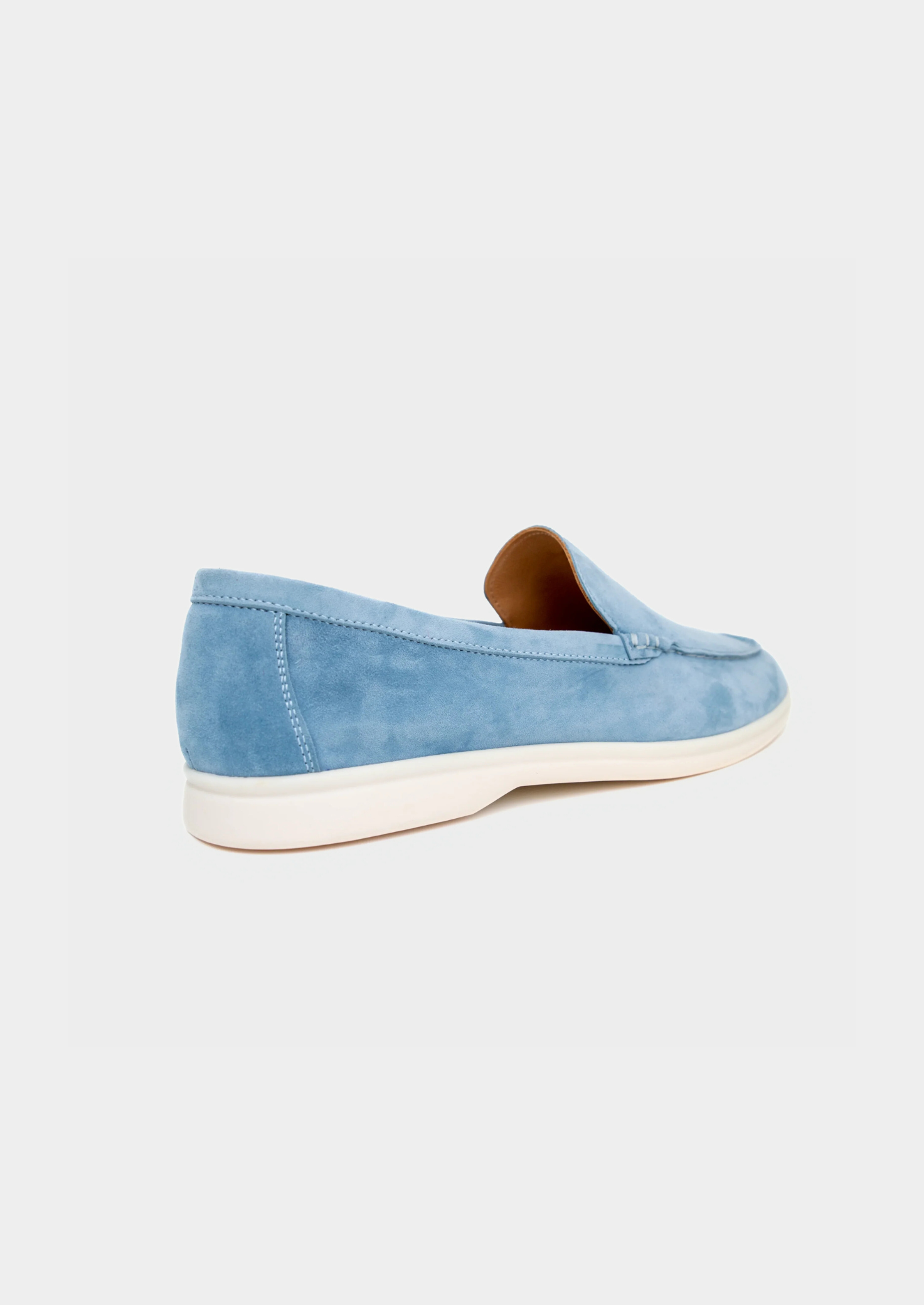 Herren Loafer - Babyblau aus Velours-Optik