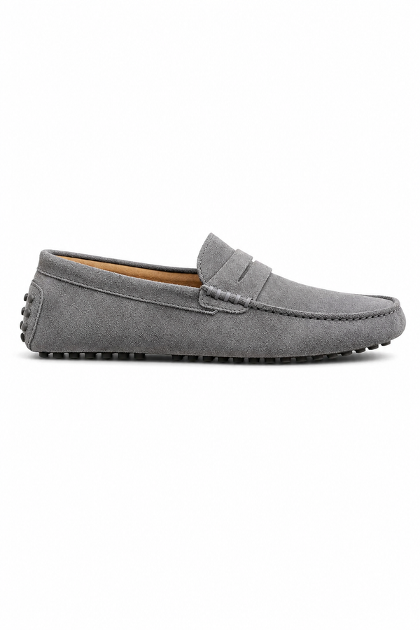 Herren Driver Mokassins Grau – Penny-Design