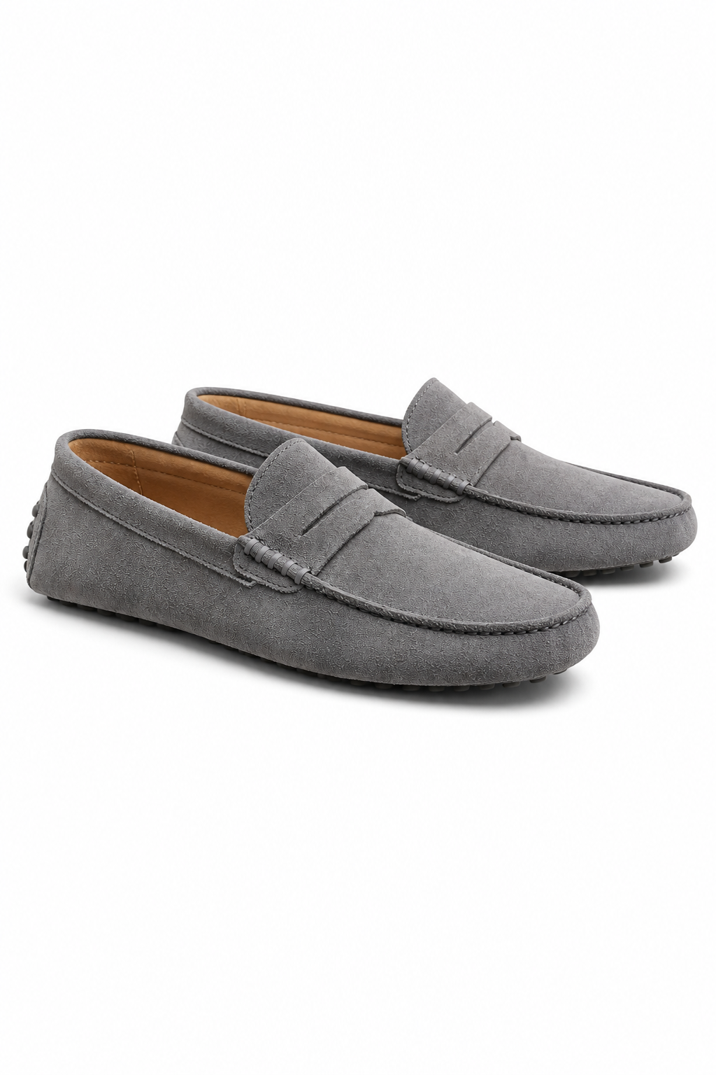 Herren Driver Mokassins Grau – Penny-Design