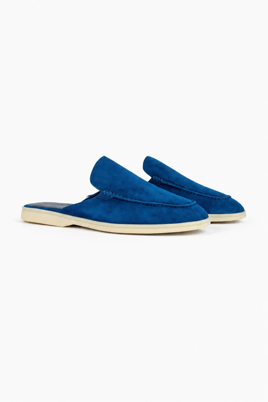 Herren Slipper Mule aus Wildleder Marineblau - Elegant