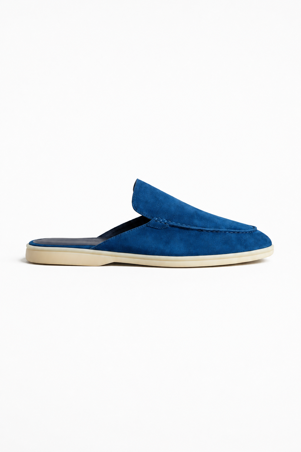 Herren Slipper Mule aus Wildleder Marineblau - Elegant