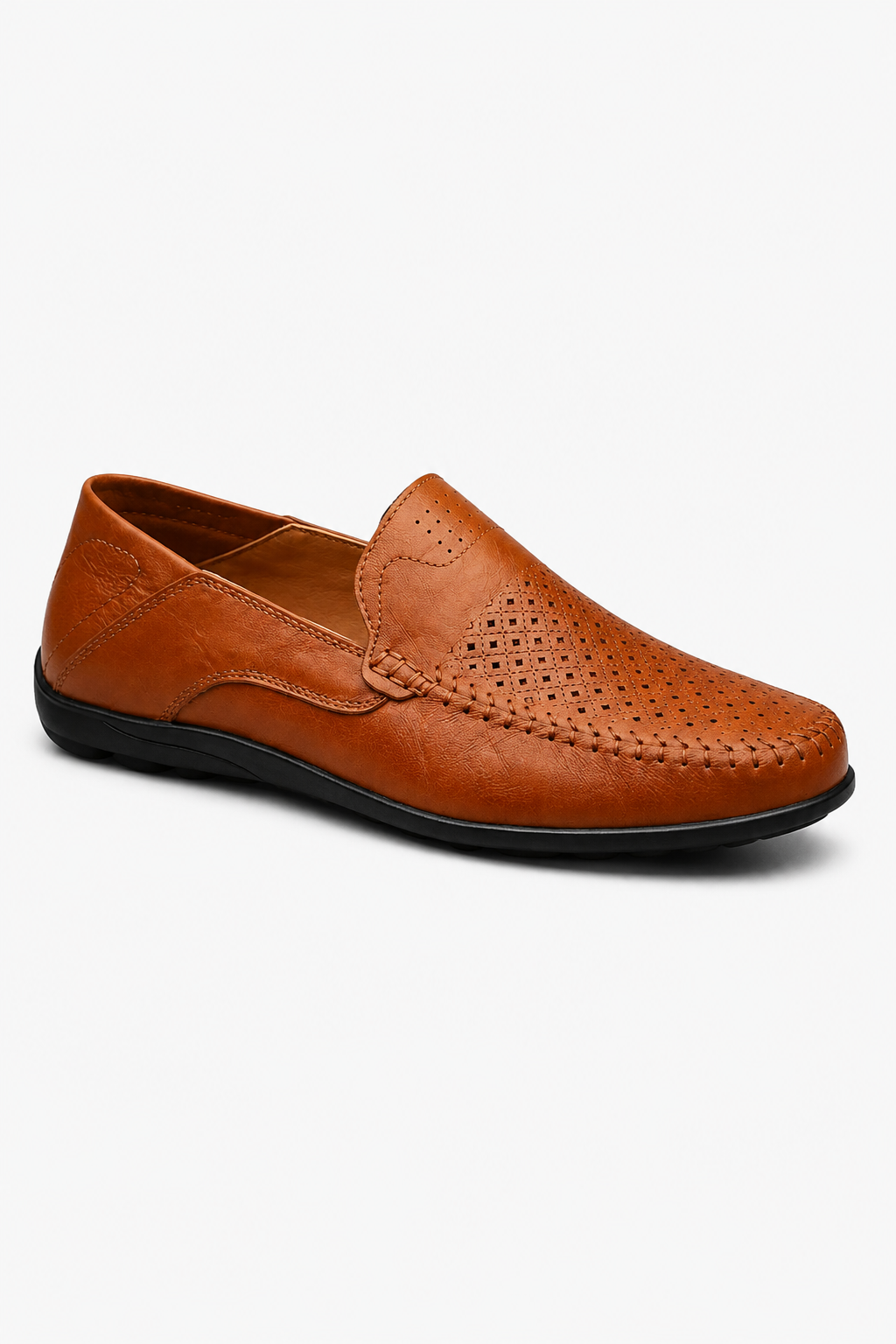 Herren Loafer aus Echtleder in Braun – Atmungsaktive Slip-On Sommerschuhe