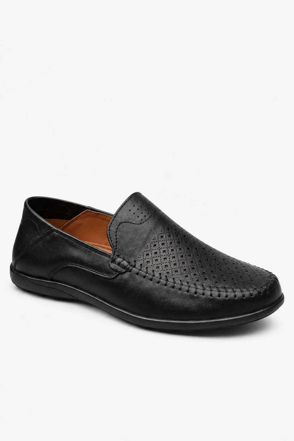 Herren Loafer aus Echtleder in Schwarz – Atmungsaktive Slip-On Sommerschuhe