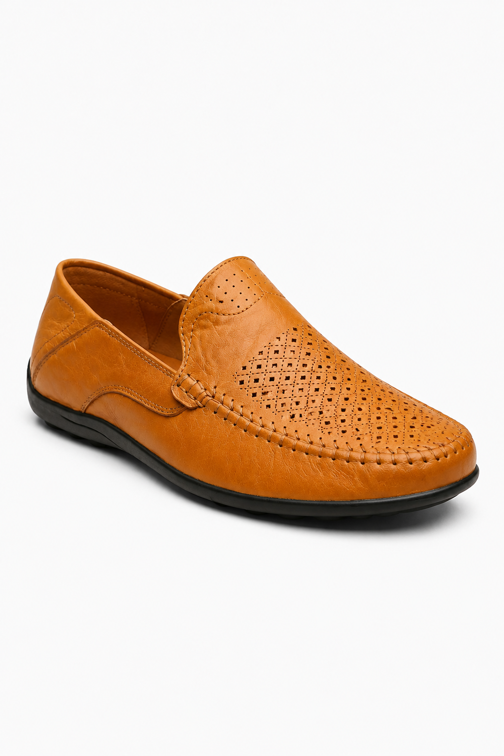 Herren Loafer aus Echtleder in Tan – Atmungsaktive Slip-On Sommerschuhe