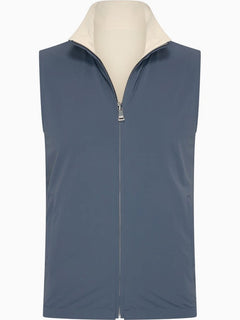 Wendegilet Herren – Steel Blue & Soft Sand
