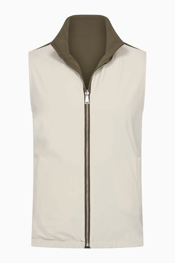 Wendegilet Herren – Olive Grove & Soft Sand