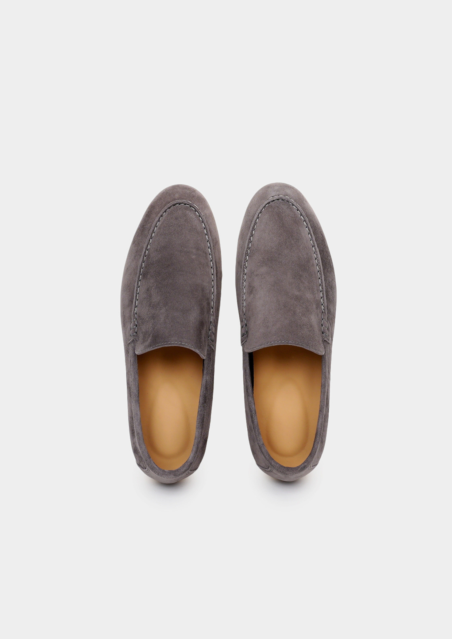 Herren Loafer Nebelgrau - Elegante Wildleder Slipper