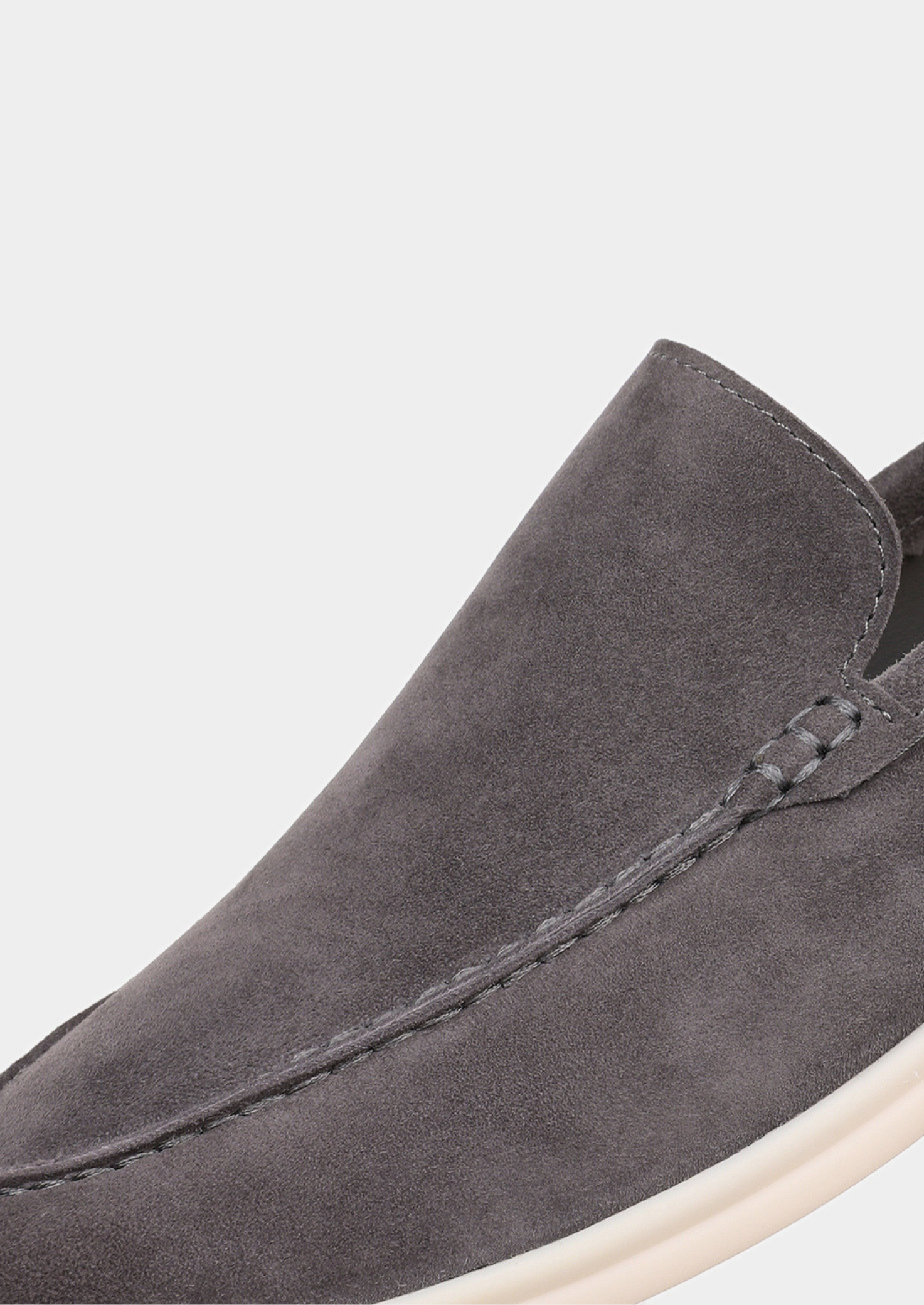Herren Loafer Nebelgrau - Elegante Wildleder Slipper