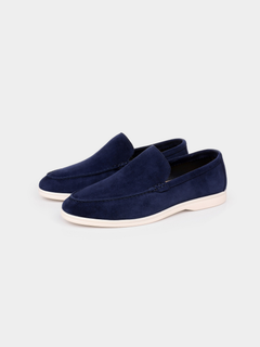 Herren Loafer Marineblau - Wildleder Schlupfschuh