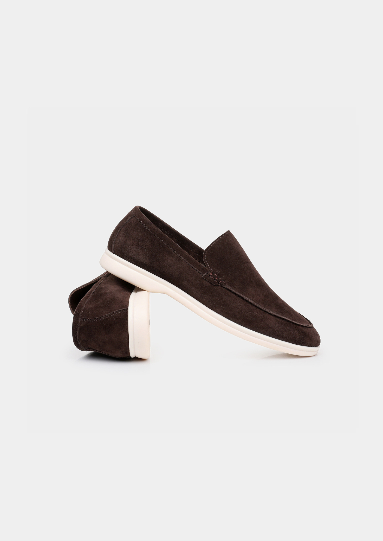 Herren Loafer aus Velours-Optik - Coffee