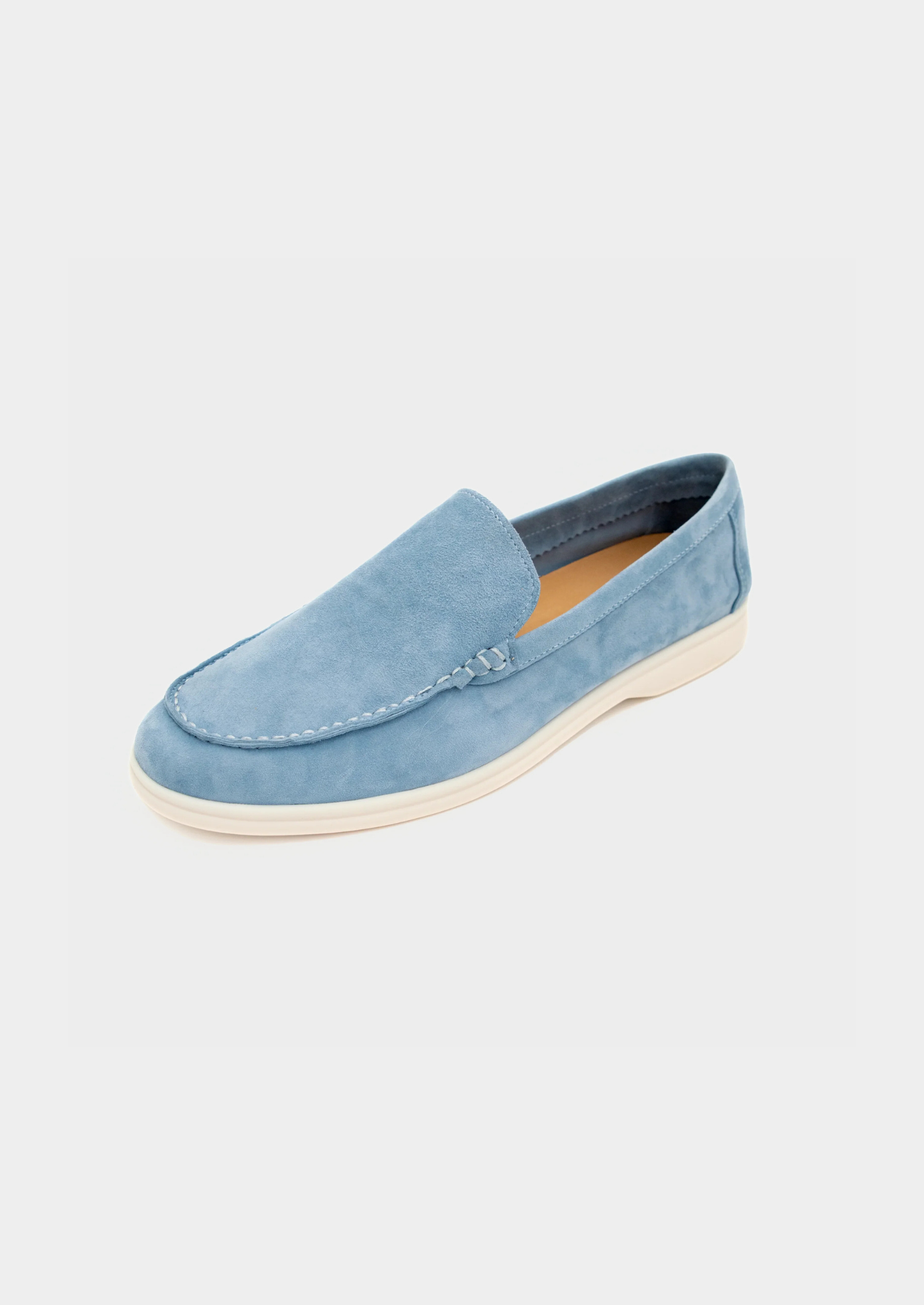 Herren Loafer - Babyblau aus Velours-Optik
