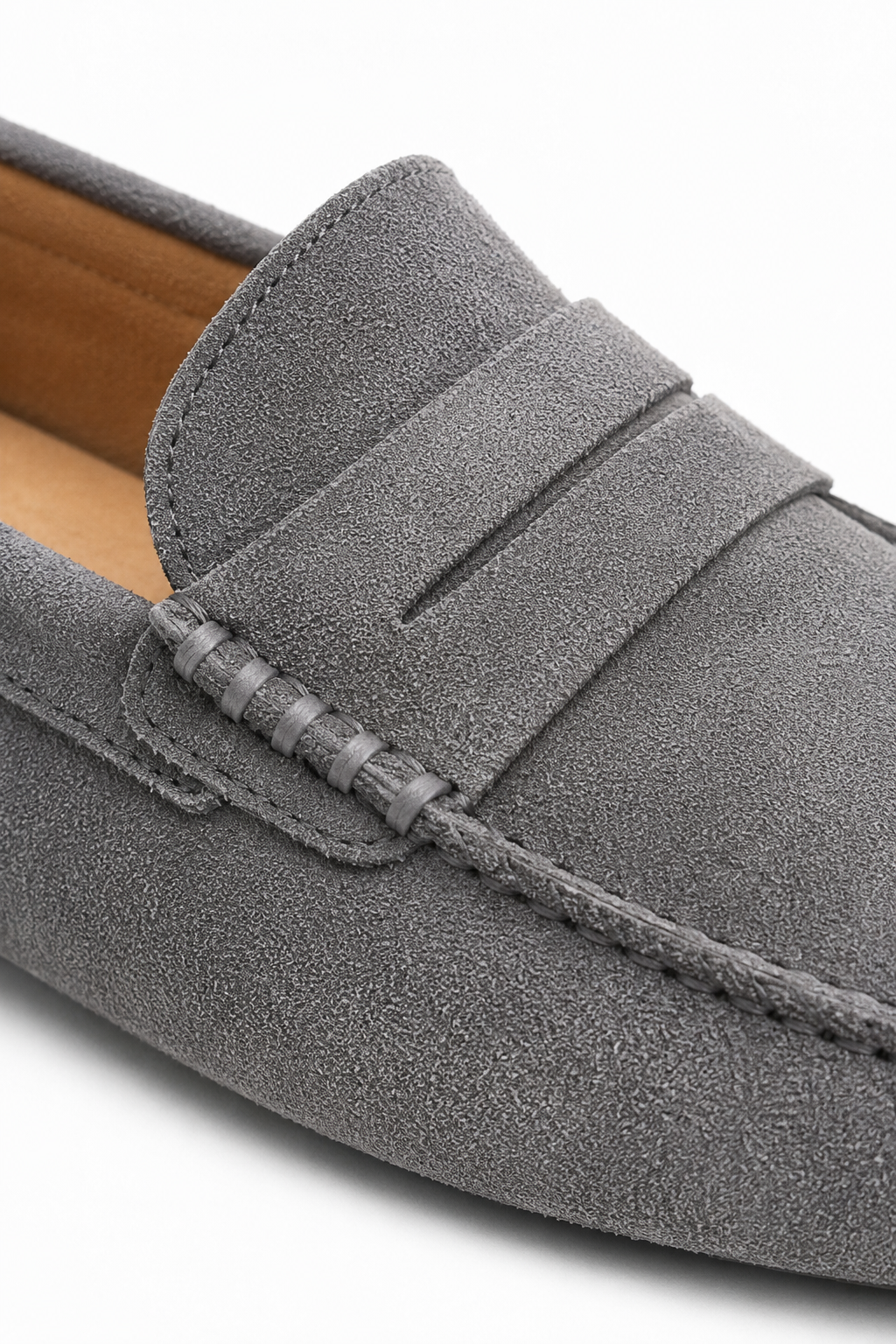 Herren Driver Mokassins Grau – Penny-Design
