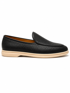 Herren Loafer Schwarz – Strukturierte Leder-Optik