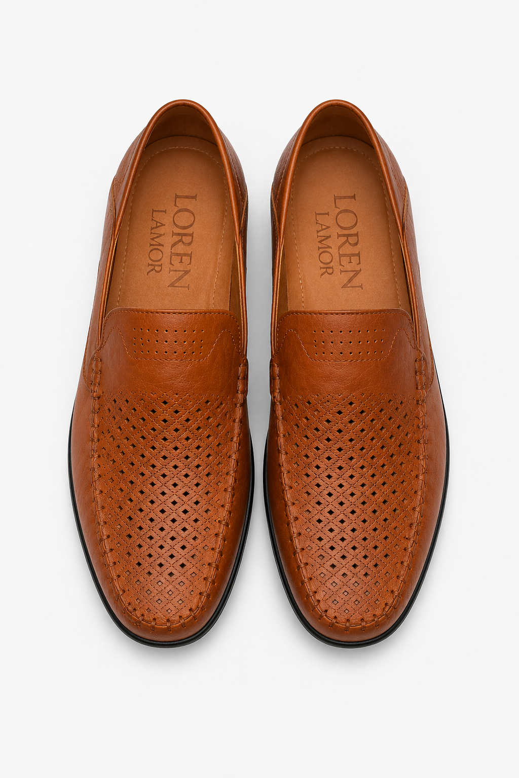 Herren Loafer aus Echtleder in Braun – Atmungsaktive Slip-On Sommerschuhe