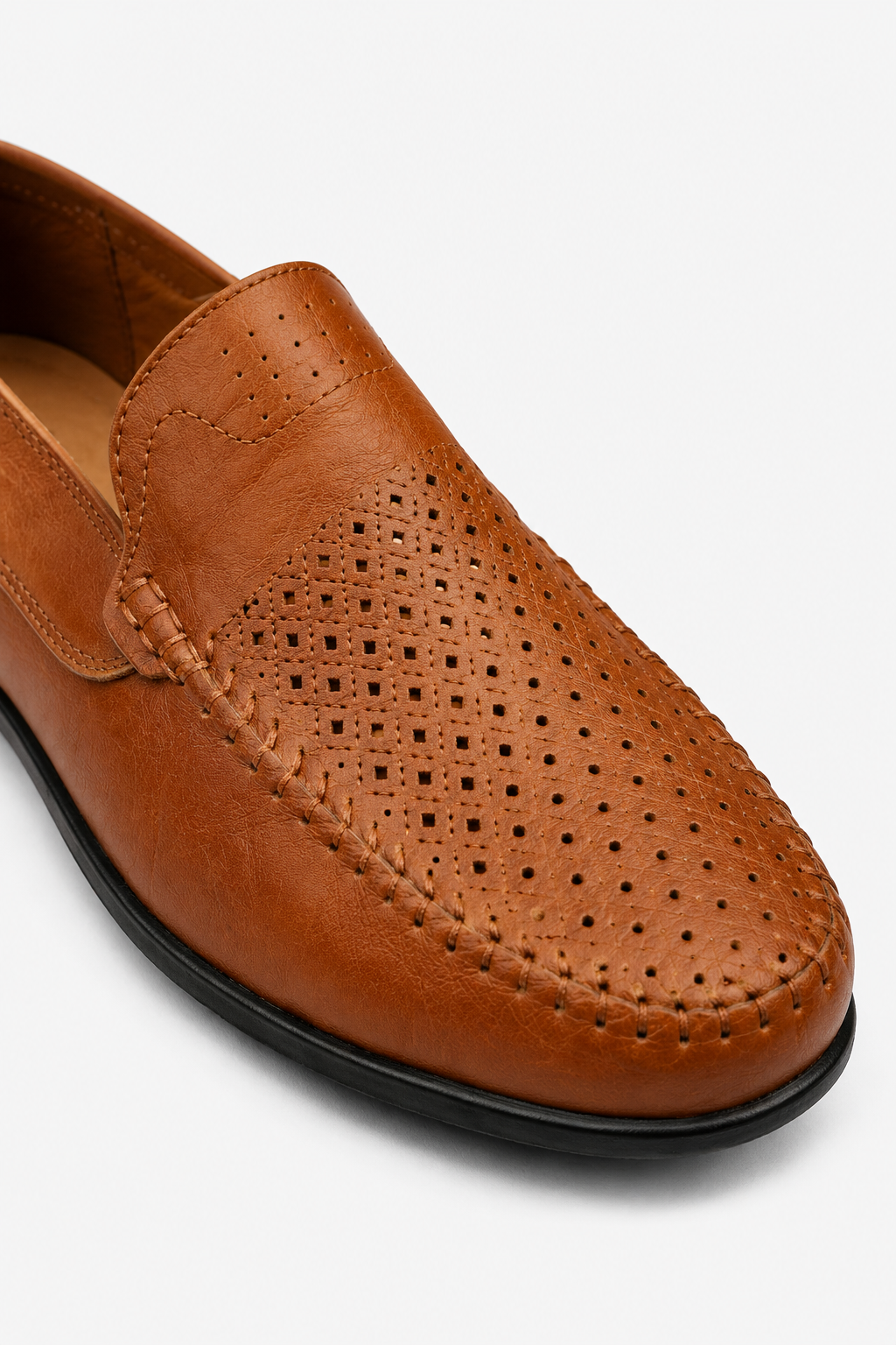 Herren Loafer aus Echtleder in Braun – Atmungsaktive Slip-On Sommerschuhe