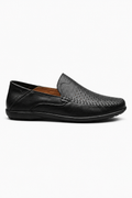 Herren Loafer aus Echtleder in Schwarz – Atmungsaktive Slip-On Sommerschuhe