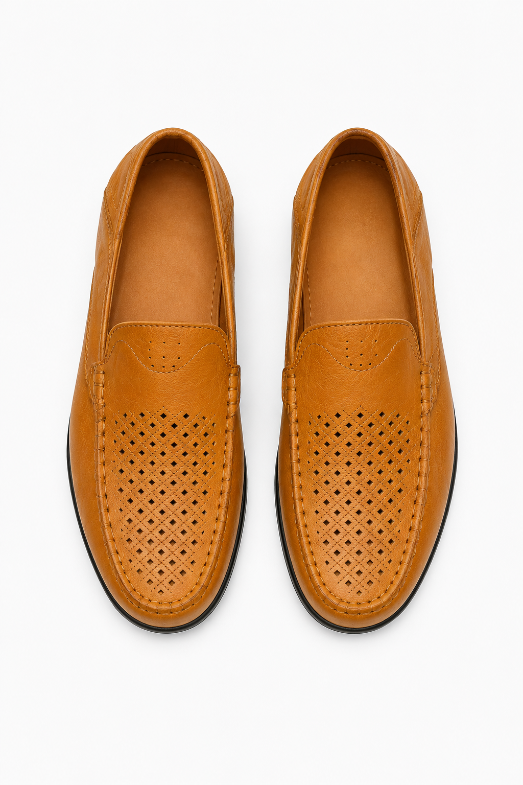 Herren Loafer aus Echtleder in Tan – Atmungsaktive Slip-On Sommerschuhe
