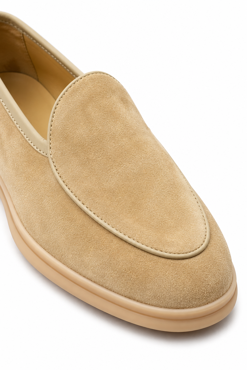Herren Loafer Khaki – Velours-Optik