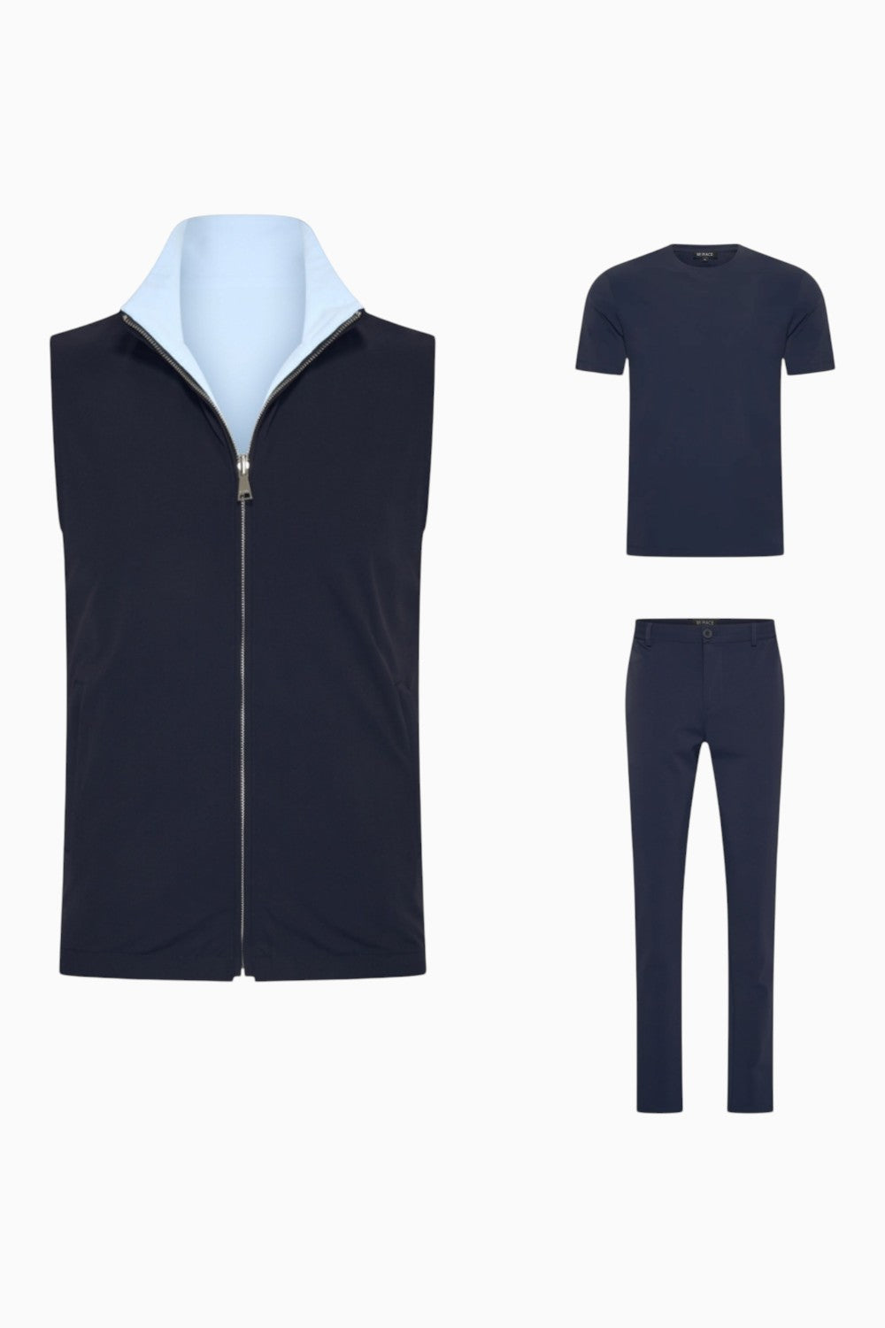 Outfit-Set Herren – Deep Navy & Sky Blue (mit T-Shirt)