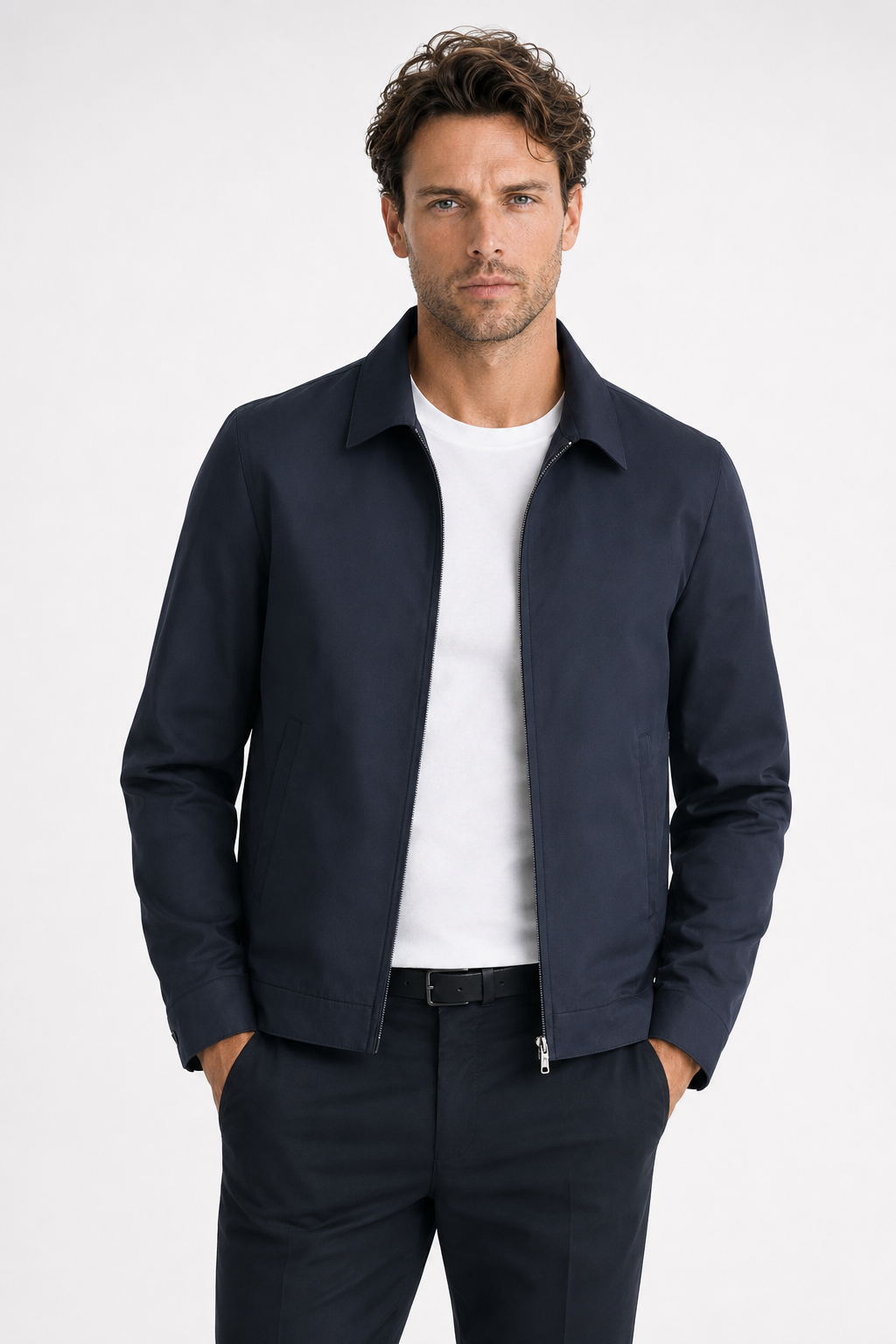 Herren-Übergangsjacke – Lockere Passform mit klassischem Kragen