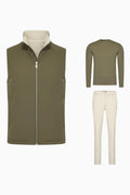 Outfit-Set Herren – Olive Grove & Soft Sand (mit Longsleeve)