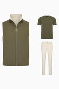 Outfit-Set Herren – Olive Grove & Soft Sand (mit T-Shirt)