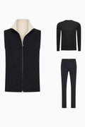 Outfit-Set Herren – Onyx Black & Soft Sand (mit Longsleeve)