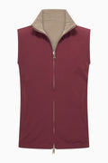 Wendegilet Herren – Cherry Red & Desert Taupe