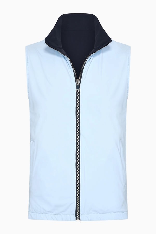 Wendegilet Herren – Deep Navy & Sky Blue