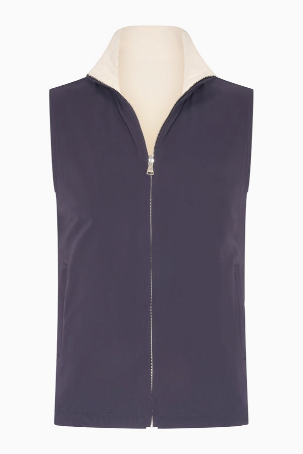 Wendegilet Herren – Deep Navy & Soft Sand