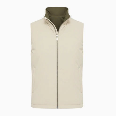 Wendegilet Herren – Olive Grove & Soft Sand