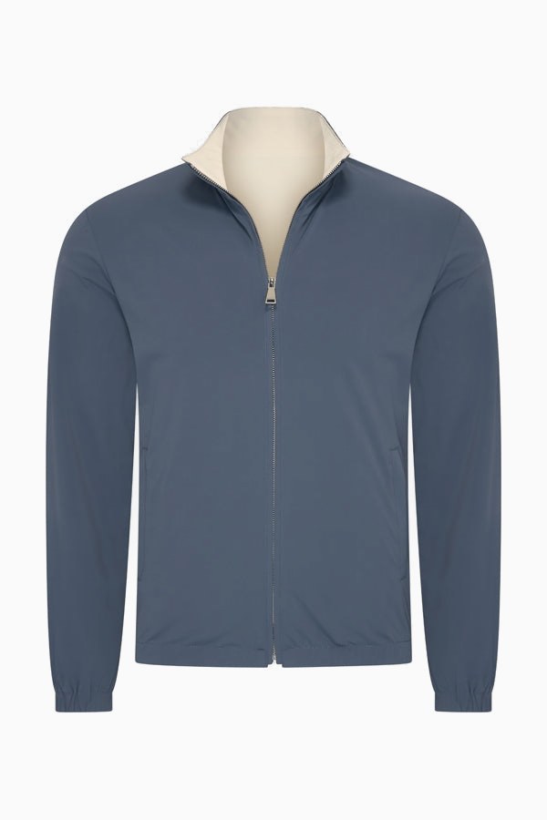 Wendejacke Herren – Steel Blue & Soft Sand
