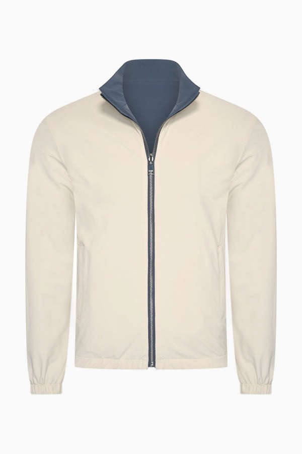 Wendejacke Herren – Steel Blue & Soft Sand