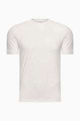 T-Shirt Herren Baumwolle Rundhals Kurzarm Ivory White